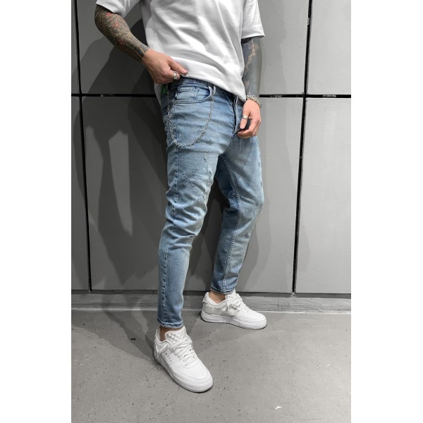 Jean Βlack Island 6565 Μπλέ Slim fit